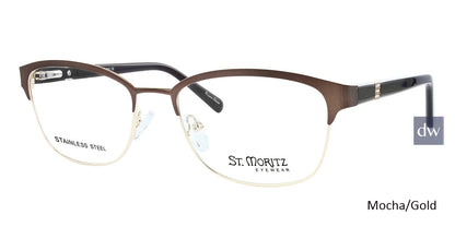Mocha/Gold ST. MORITZ Cherie Eyeglasses.