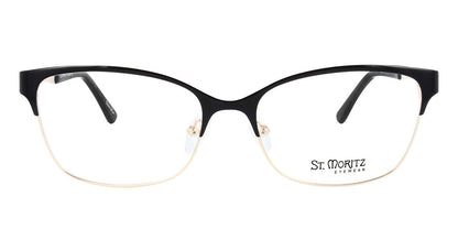 Black/Gold ST. MORITZ Daphne Eyeglasses.