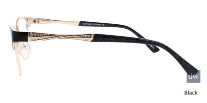 Black/Gold ST. MORITZ Daphne Eyeglasses.