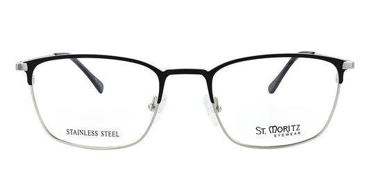Black/Silver ST. Moritz ENZO Eyeglasses.