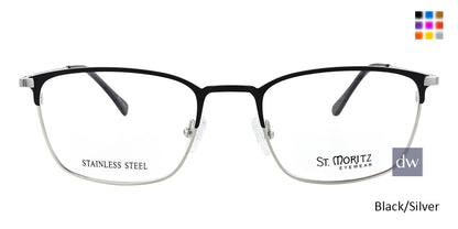 Black/Silver ST. Moritz ENZO Eyeglasses.