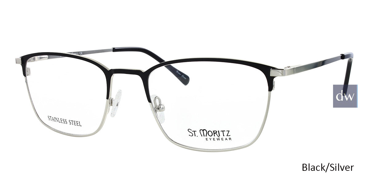 Black/Silver ST. Moritz ENZO Eyeglasses.