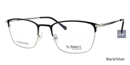 Black/Silver ST. Moritz ENZO Eyeglasses.