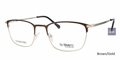 Brown/Gold ST. Moritz ENZO Eyeglasses.