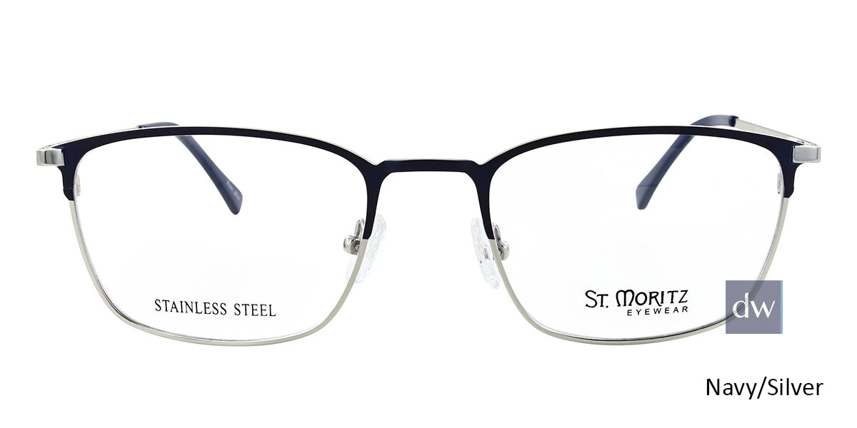 Navy/Silver ST. Moritz ENZO Eyeglasses.