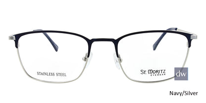 Navy/Silver ST. Moritz ENZO Eyeglasses.