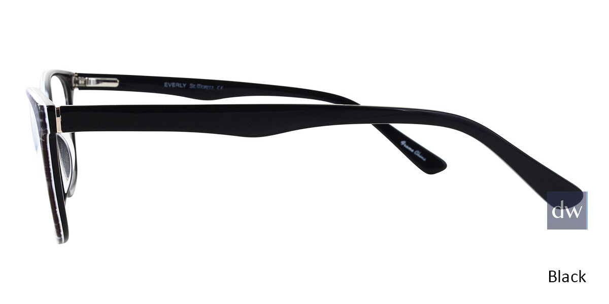 Black ST. Moritz EVERLY Eyeglasses.