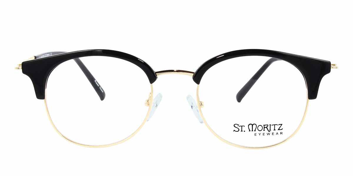 Black/Gold ST. MORITZ Hayden Eyeglasses - Teenager.