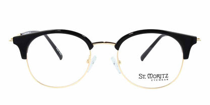 Black/Gold ST. MORITZ Hayden Eyeglasses - Teenager.