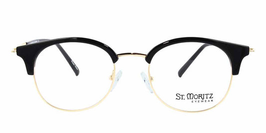 Black/Gold ST. MORITZ Hayden Eyeglasses - Teenager.
