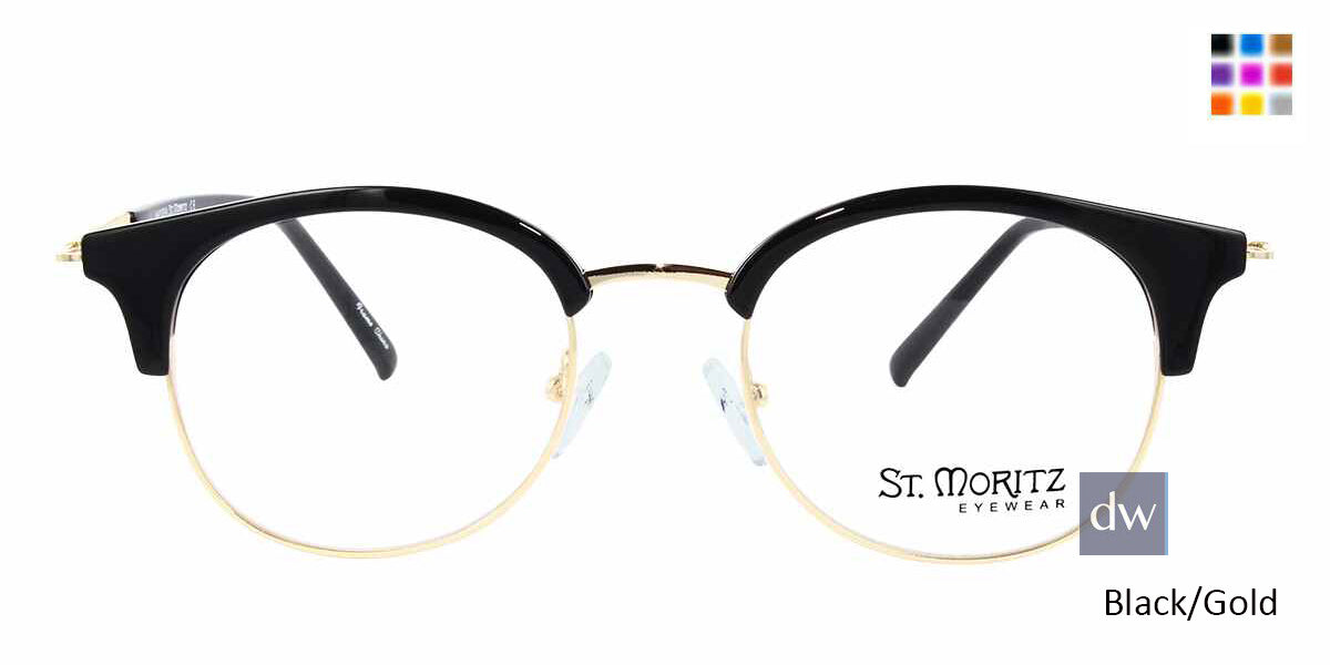 Black/Gold ST. MORITZ Hayden Eyeglasses - Teenager.