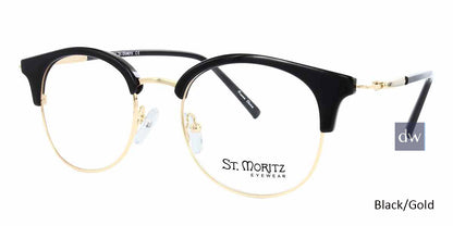 Black/Gold ST. MORITZ Hayden Eyeglasses - Teenager.