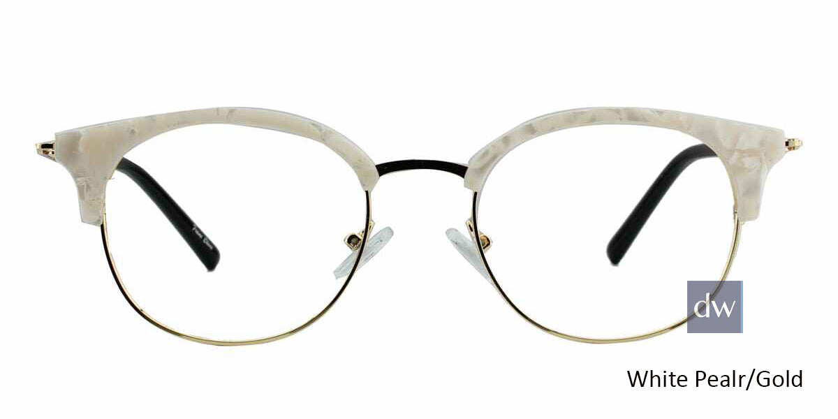 White Pearl/Gold ST. MORITZ Hayden Eyeglasses - Teenager.
