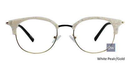 White Pearl/Gold ST. MORITZ Hayden Eyeglasses - Teenager.