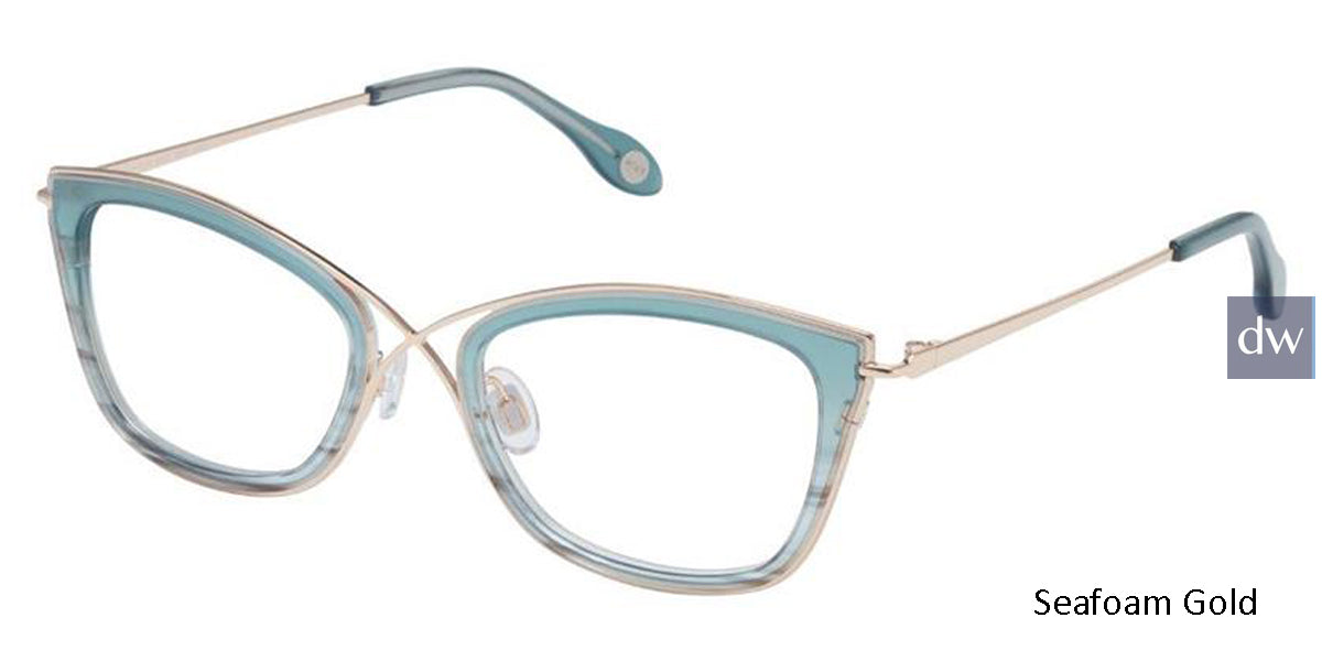 Seafoam Gold Fysh 3654 Eyeglasses.