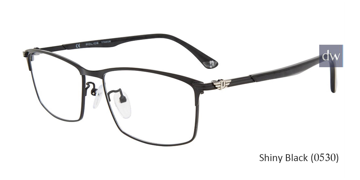 Shiny Black(0530) Police VPL994 Eyeglasses.