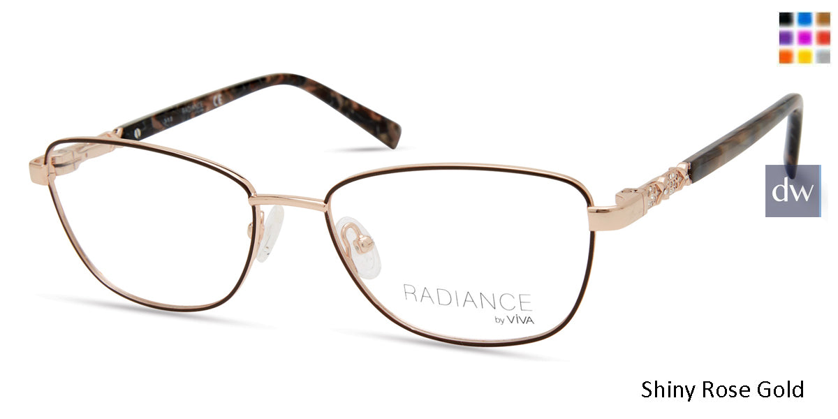 Shiny Rose Gold Viva VV8014 Eyeglasses