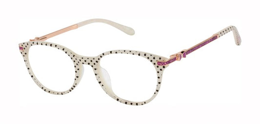 Silver colorway:
Lulu Guinness LK061 Oval Eyeglasses in Silver — women's full acetate frame

