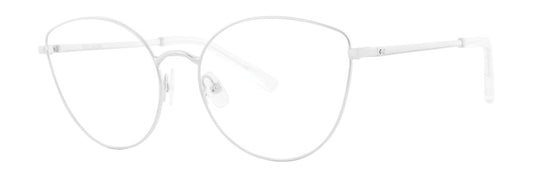 Vera Wang V572 Oval Eyeglasses in Silver — women's featherlight full metal frame with adjustable nose pads
