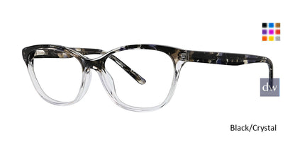 Black/Crystal Xoxo Silves Eyeglasses.