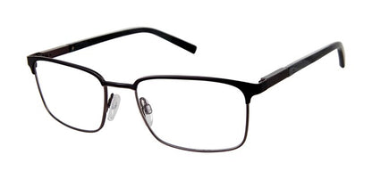 Geoffrey Beene G481 Soft Rectangle Eyeglasses in Slate Gunmetal — men's stainless steel & acetate frame