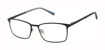 Geoffrey Beene G487 Soft Rectangle Eyeglasses in Slate — men's full stainless steel frame
