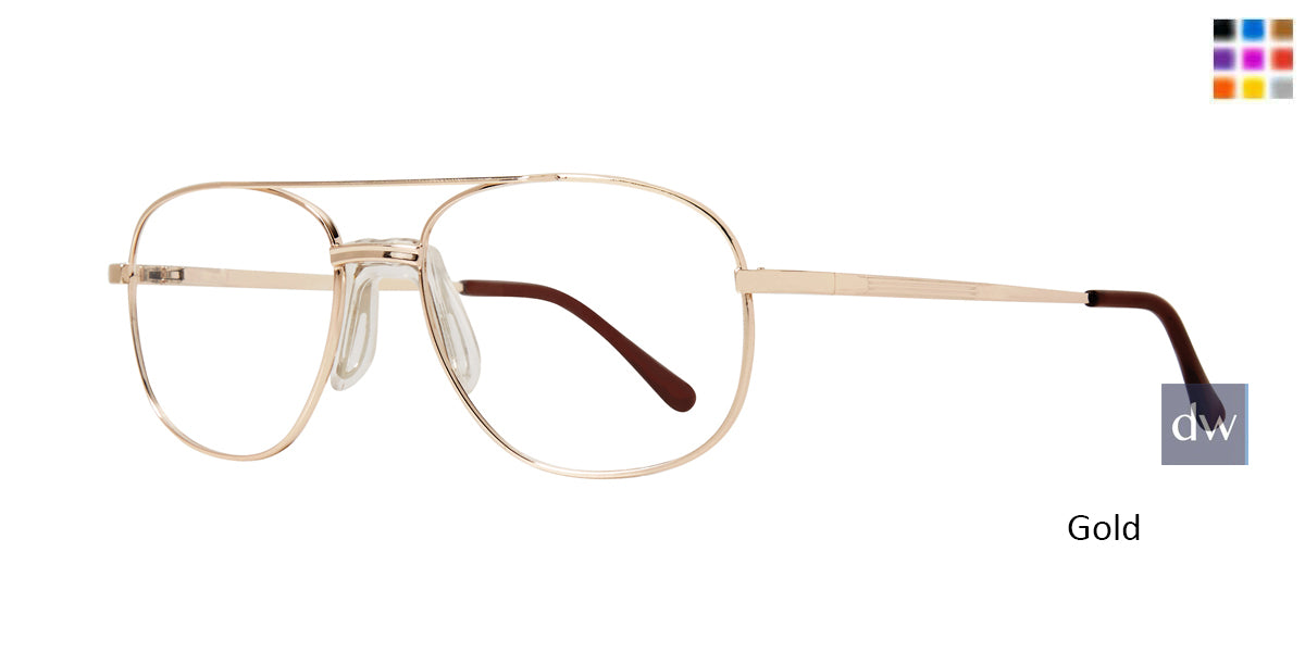 Gold Affordable Design Sol (57) Eyeglasses
