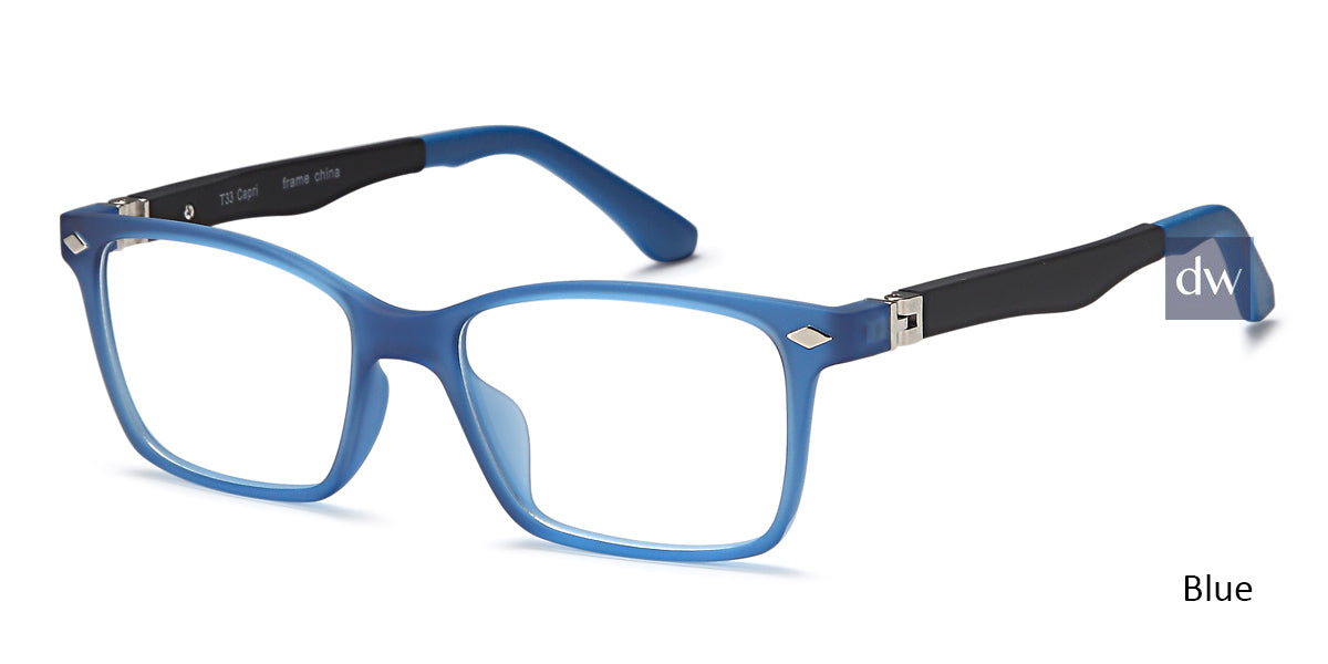 Blue Capri Trendy T33 Eyeglasses -  Teenager