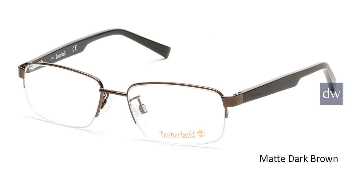 Matte Dark Brown Timberland TB1548 Eyeglasses.