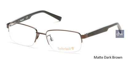 Matte Dark Brown Timberland TB1548 Eyeglasses.