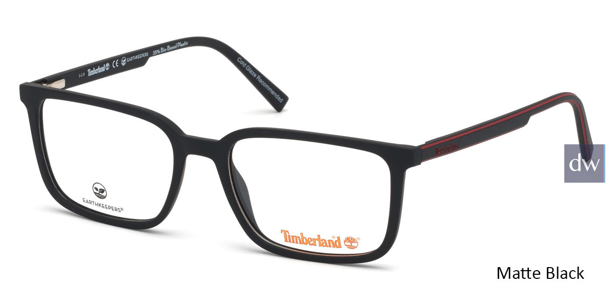 Matte Black Timberland TB1624 Eyeglasses.