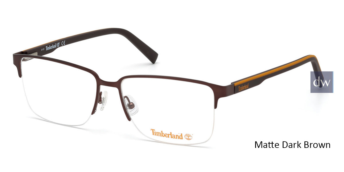 Matte Dark Brown Timberland TB1653 Eyeglasses