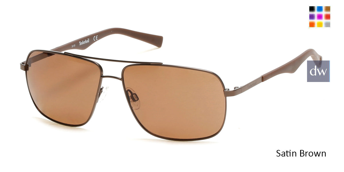 Satin Brown Timberland TB9107 Sunglasses.