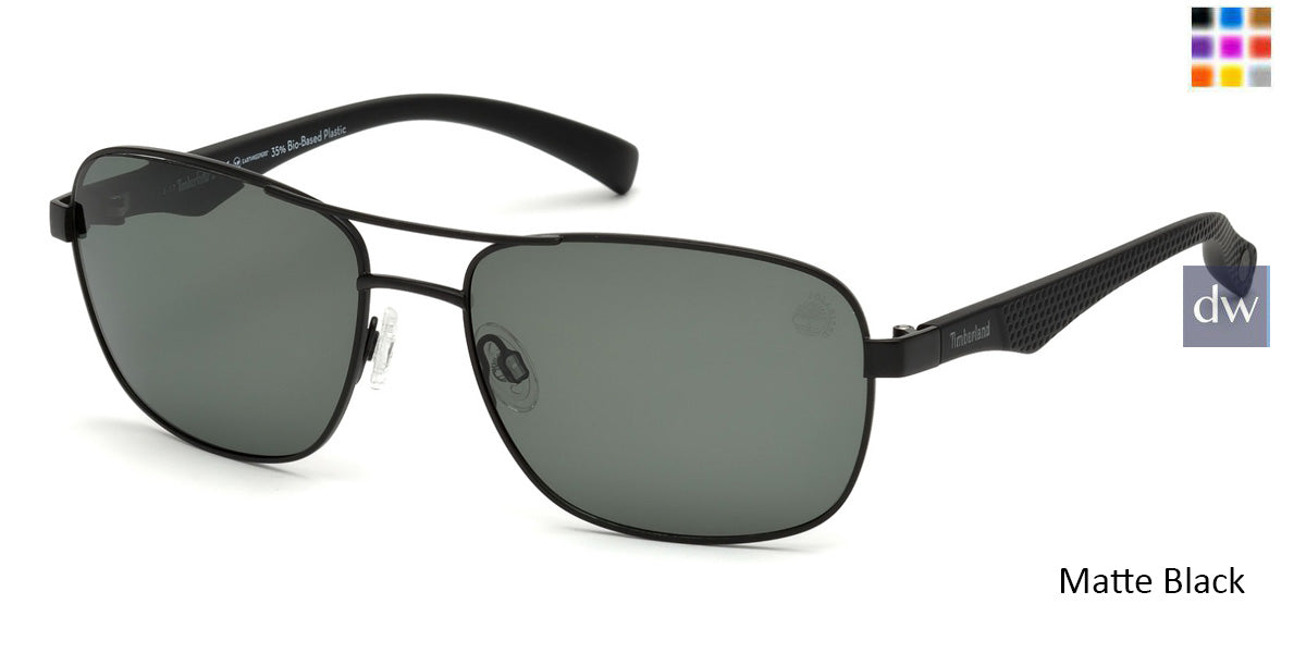 Matte Black Timberland TB9136 Sunglasses.