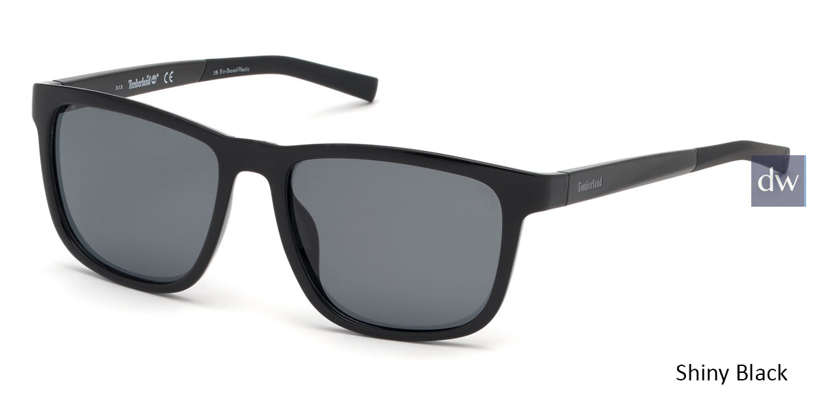 Shiny Black Timberland TB9162 Sunglasses.
