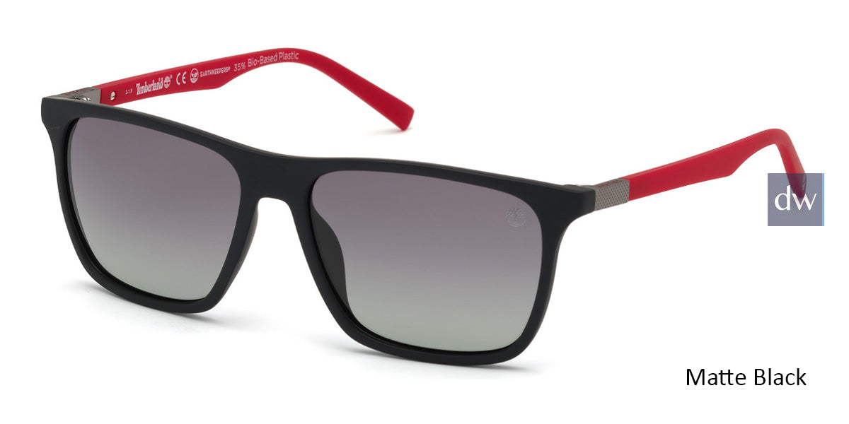 Matte Black Timberland TB9198 Sunglasses.