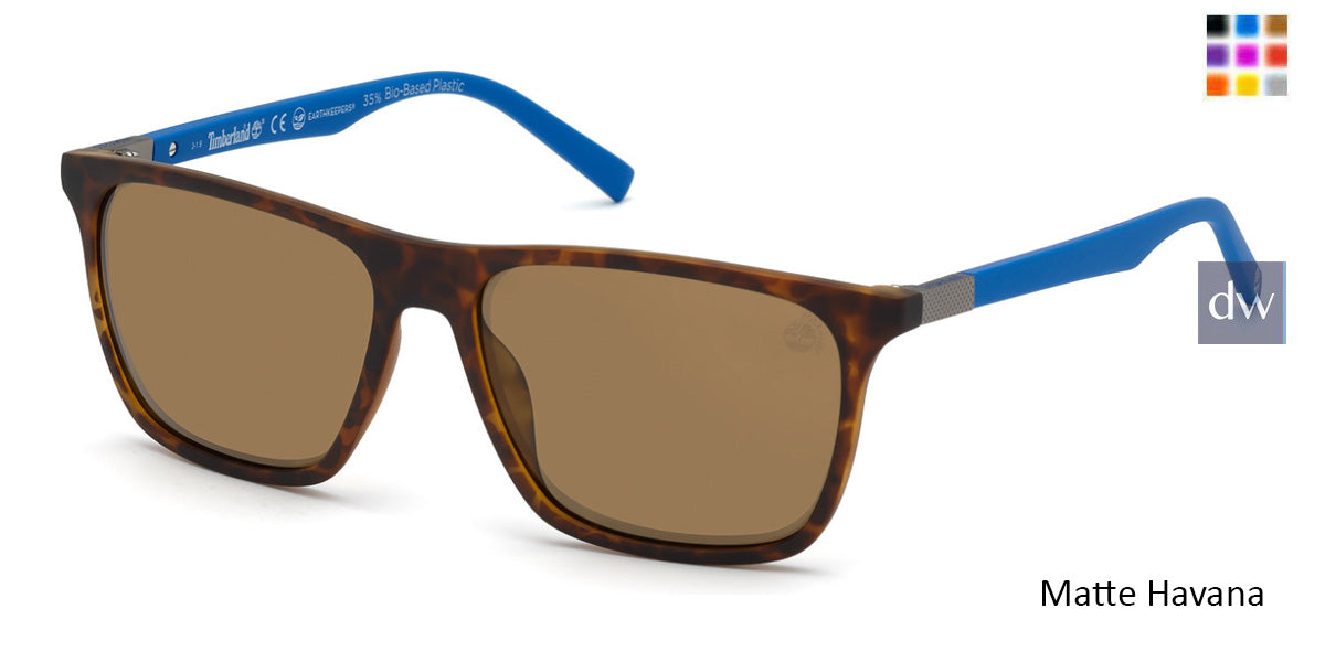 Matte Havana Timberland TB9198 Sunglasses.