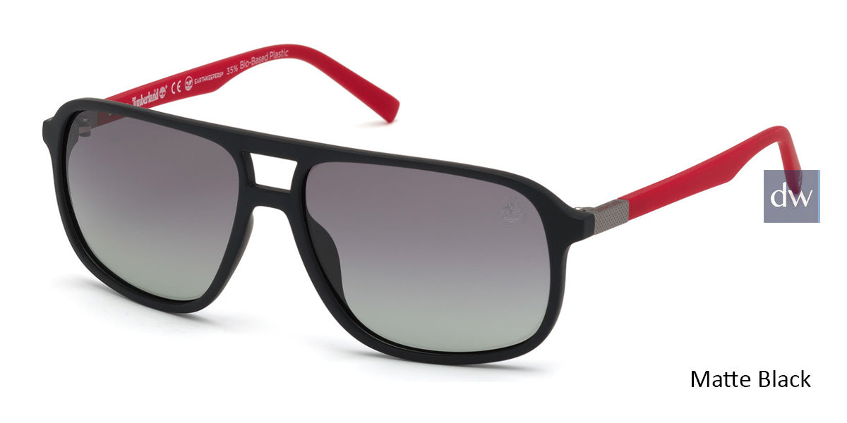 Matte Black Timberland TB9200 Sunglasses.