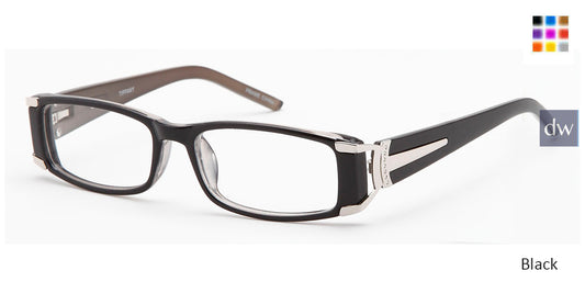 Black Capri Traditional Plastics Tiffany Eyeglasses - Teenager.