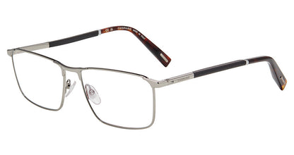 Chopard VCHL76 men's square full-rim eyeglasses in Total Shiny Ruthenium with contrasting dark temple detailing.

