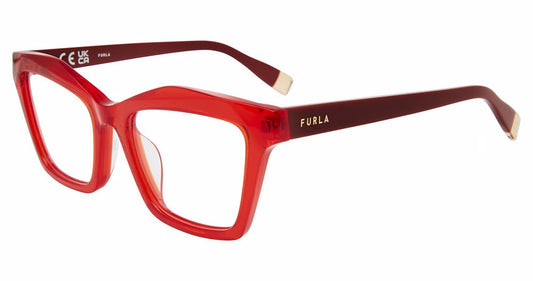 TRANS. RED Furla VFU767 Eyeglasses