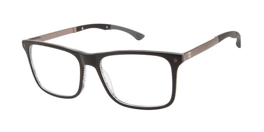 Black/Grey c01 Horn Champion Tril Eyeglasses.