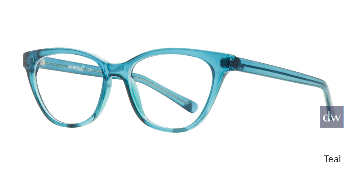 Teal Affordable Design Pookie Eyeglasses.