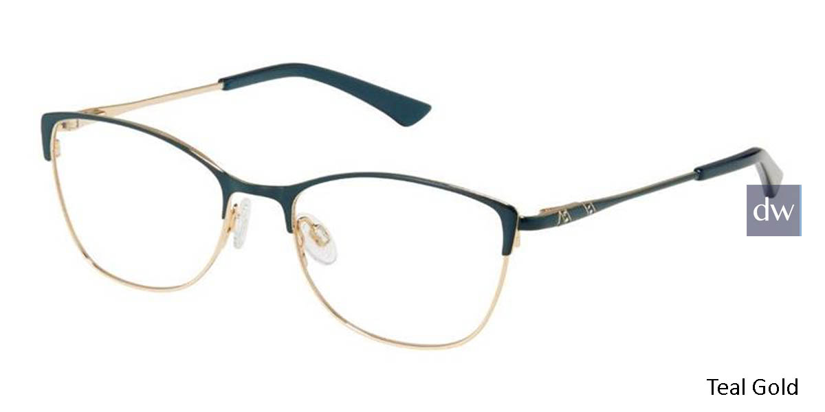 Teal Gold Superflex SF-587 Eyeglasses