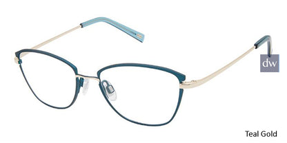 Teal Gold Kliik Denmark K-692 Eyeglasses