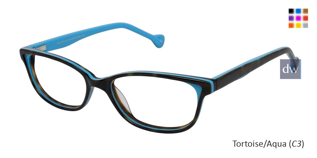Tortoise/Aqua (C3) Lisa Loeb Hurricane Eyeglasses