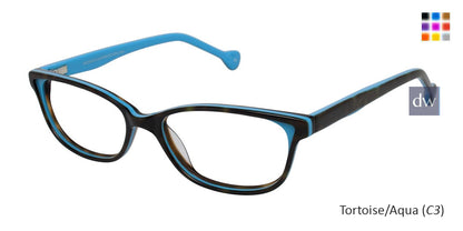 Tortoise/Aqua (C3) Lisa Loeb Hurricane Eyeglasses