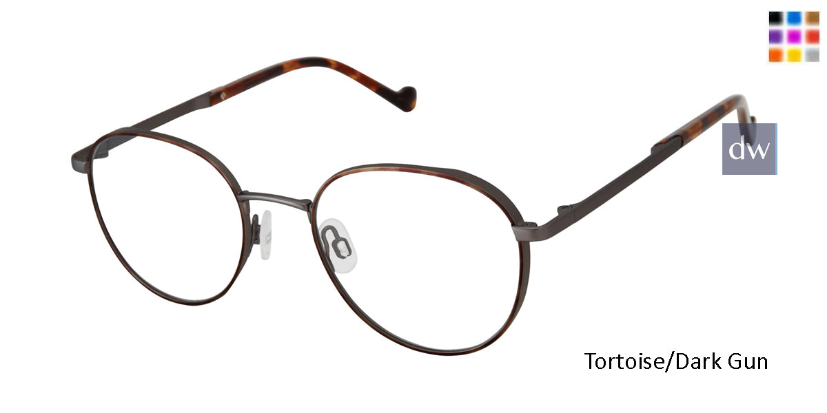 Tortoise/Dark Gun Mini 742007 Eyeglasses - Teenager