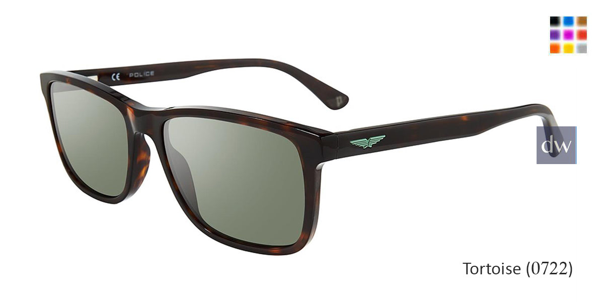 Tortoise(0722) Police SPL998 Sunglasses.