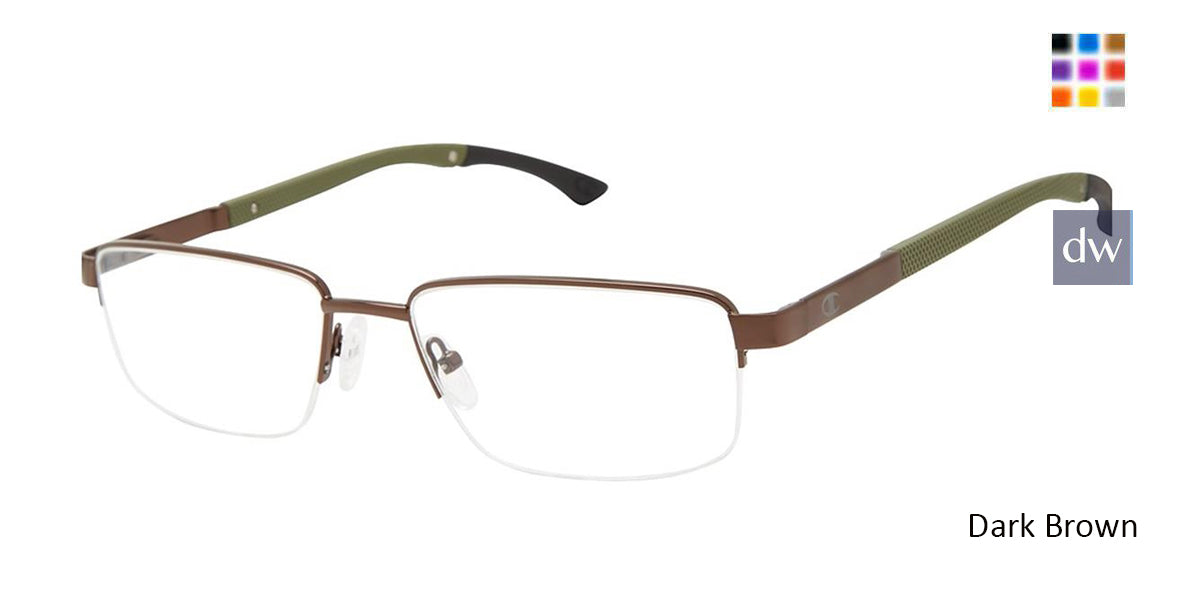 Dark Brown c02 Champion Triad Eyeglasses.